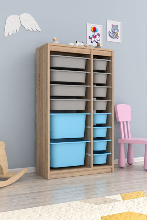 Hanah Home Montana Xs 2D4N8U - Gris Sonomo y Azul
